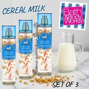 Bath & Body Works Milk Bar Collection Cereal Milk Soft Serve 3 Piece Set